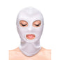 NS NOVELTIES - FETISH &amp; FASHION WHITE NYLON EYE AND MOUTH OPENING BALACLAVA