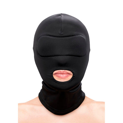 NS NOVELTIES - FETISH &amp; FASHION BLACK NYLON BALACLAVA WITH MOUTH OPENING