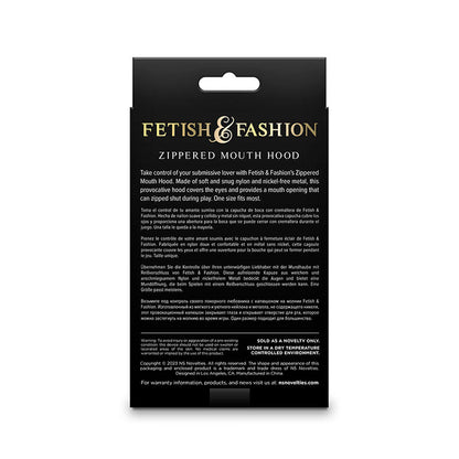 NS NOVELTIES - FETISH &amp; FASHION FULL BALACLAVA WITH WHITE NYLON ZIPPER