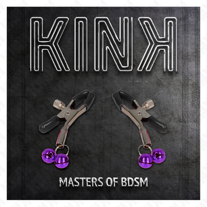 KINK - 6 CM VIOLET DOUBLE BELL NIPPLE CLAMPS