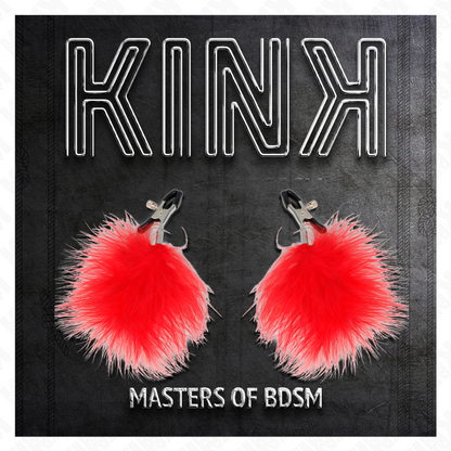 KINK - RED FEATHER NIPPLE CLAMPS 7 CM