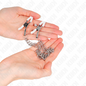 KINK - NIPPLE CLAMPS WITH DOUBLE THIN CHAIN ​​SILVER 20/23 CM