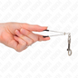 KINK - THIN NIPPLE CLAMPS WITH SILVER HOOK 7 CM