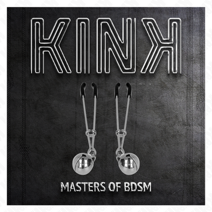 KINK - THIN NIPPLE CLAMPS WITH SILVER BELL 7 CM