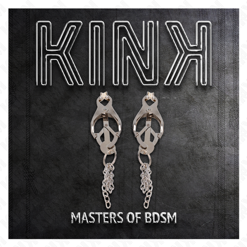 KINK - JAPANESE STYLE NIPPLE CLAMPS WITH SILVER CHAINS