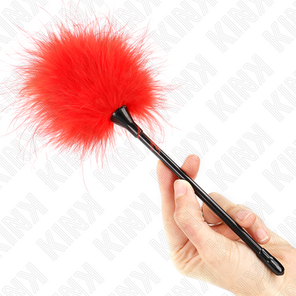 KINK - RED TICKLE FEATHERS USED FOR BONDAGE KIT 27 CM