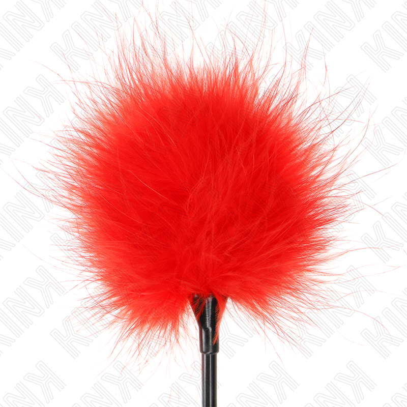 KINK - RED TICKLE FEATHERS USED FOR BONDAGE KIT 27 CM
