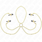 KINK - NIPPLE AND CLITORIS CLAMPS 4 ADJUSTABLE HOOKS GOLD