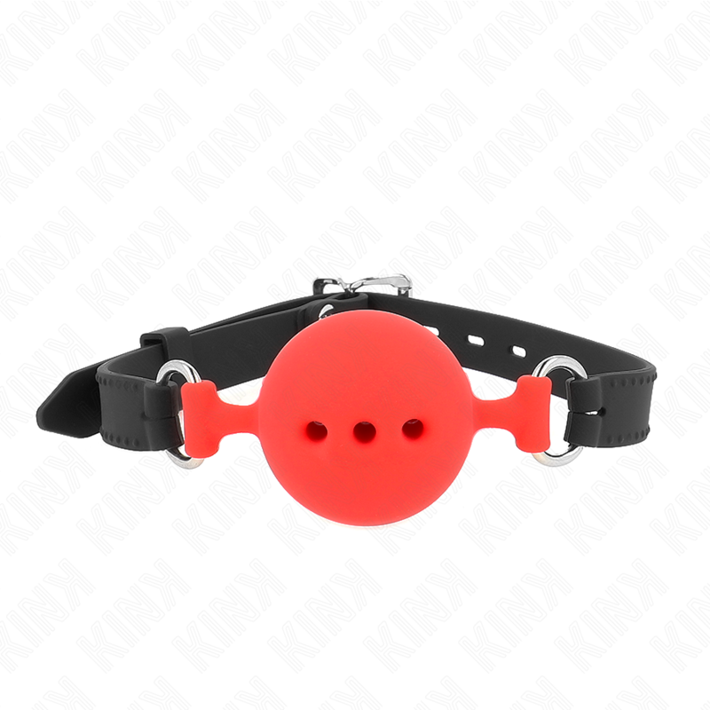 KINK - GAG 55 x 2 CM BALL 5 CM FULL SILICONE SIZE L RED ADJUSTABLE 35-51 CM