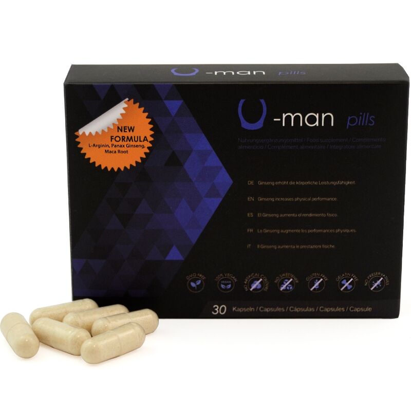 500 COSMETICS - U-MAN PENIS SIZE AND SEXUAL POWER INCREASE - 30 CAPSULES