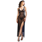 CHILIROSE - CR 4723 LONG BABYDOLL &amp; BLACK THONG S