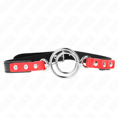 KINK - MULTI-O-RING GAG 4 / 4.8 CM RED ADJUSTABLE 38 X 56 CM