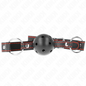 KINK - BALL GAG 4.5 CM BLACK HARD HOLLOW MODEL 2 65 x 2.5 CM