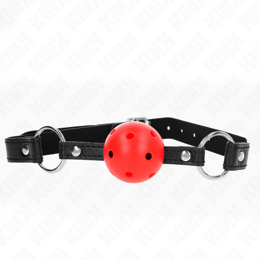 KINK - BALL GAG 4.5 CM RED HARD HOLLOW MODEL 1 63.5 X 2 CM