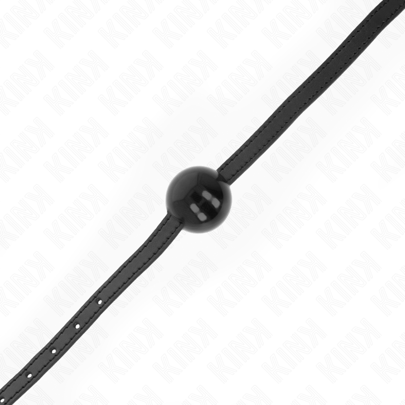 KINK - 4 CM SOLID SINGLE BALL GAG BLACK 65 x 1.5 CM