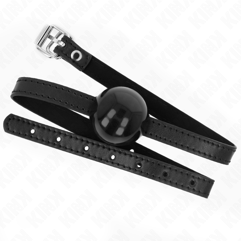 KINK - 4 CM SOLID SINGLE BALL GAG BLACK 65 x 1.5 CM