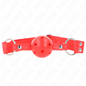 KINK - MORDAZA DE BOLA 4.5 CM DURA HUECA ROJO COMPLETA 62 x 2 CM