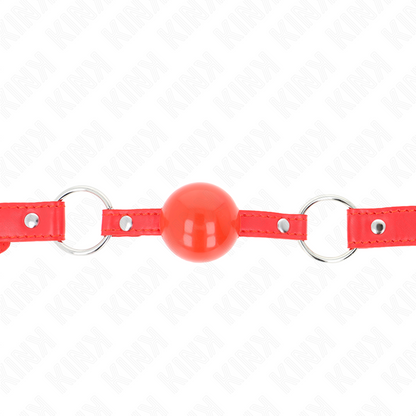 KINK - 4 CM TPE BALL GAG WITH RED LOCK 60 x 2 CM