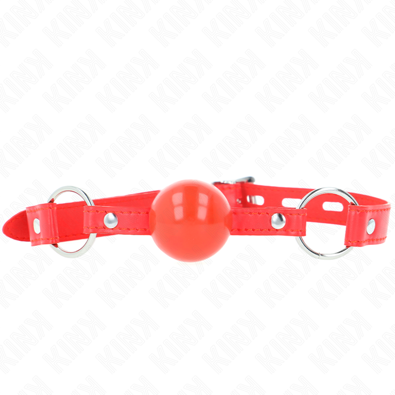 KINK - 4 CM TPE BALL GAG WITH RED LOCK 60 x 2 CM