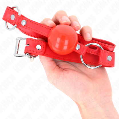 KINK - 4 CM TPE BALL GAG WITH RED LOCK 60 x 2 CM