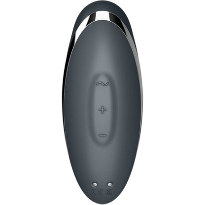 SATISFYER - TAP &amp; CLIMAX 2 VIBRATOR &amp; STIMULATOR GREY