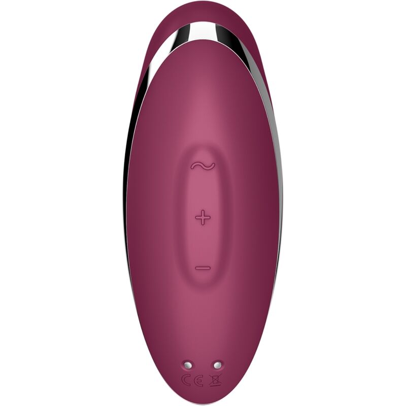 SATISFYER - TAP &amp; CLIMAX 2 VIBRATOR &amp; STIMULATOR RED