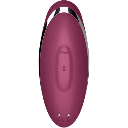SATISFYER - TAP &amp; CLIMAX 2 VIBRATOR &amp; STIMULATOR RED