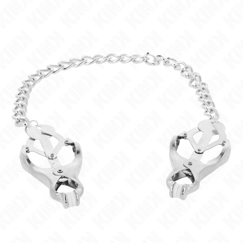 KINK - JAPANESE STYLE NIPPLE CLAMPS WITH SILVER CHAIN ​​30 CM