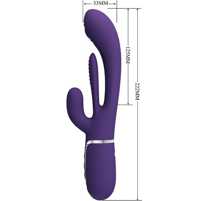 PRETTY LOVE - SHANIA TRIPLE MULTIFUNCTION RABBIT VIBRATOR PURPLE