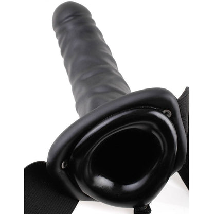 FETISH FANTASY SERIES - ARNÉS VIBRADOR HUECO 19 CM NEGRO