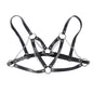 SUBBLIME - 953713 PUNK BONDAGE BELT BLACK METAL BUCKLE ONE SIZE