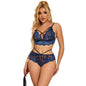 SUBBLIME - 954079 BLUE LACE BRA + PANTIES L/XL