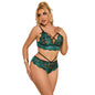 SUBBLIME - 954086 GREEN LACE BRA + PANTIES S/M