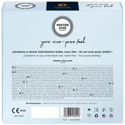 MISTER SIZE - CONDOMS SIZE L 57 MM (36 UNITS)