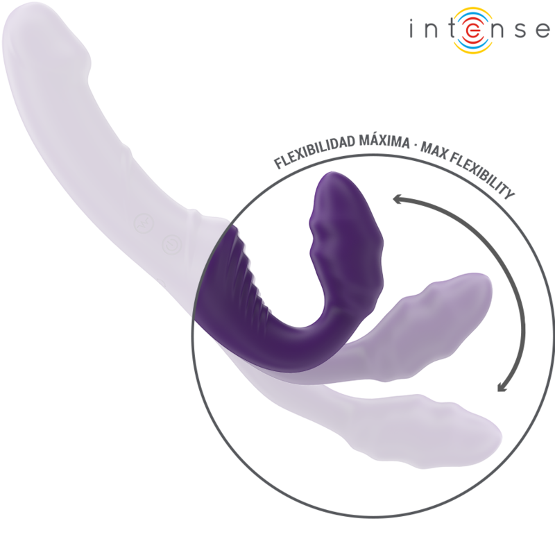 INTENSE - JILL DOUBLE VIBRATOR 20 CM VIOLET REMOTE CONTROL