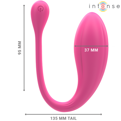 INTENSE - JANICE VIBRATOR U DOUBLE STIMULATION 10 VIBRATIONS PINK REMOTE CONTROL