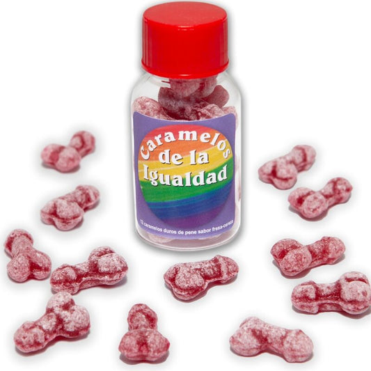 Spicy Devil - 12 Strawberry/Cherrry Penis Shaped Equality Candies