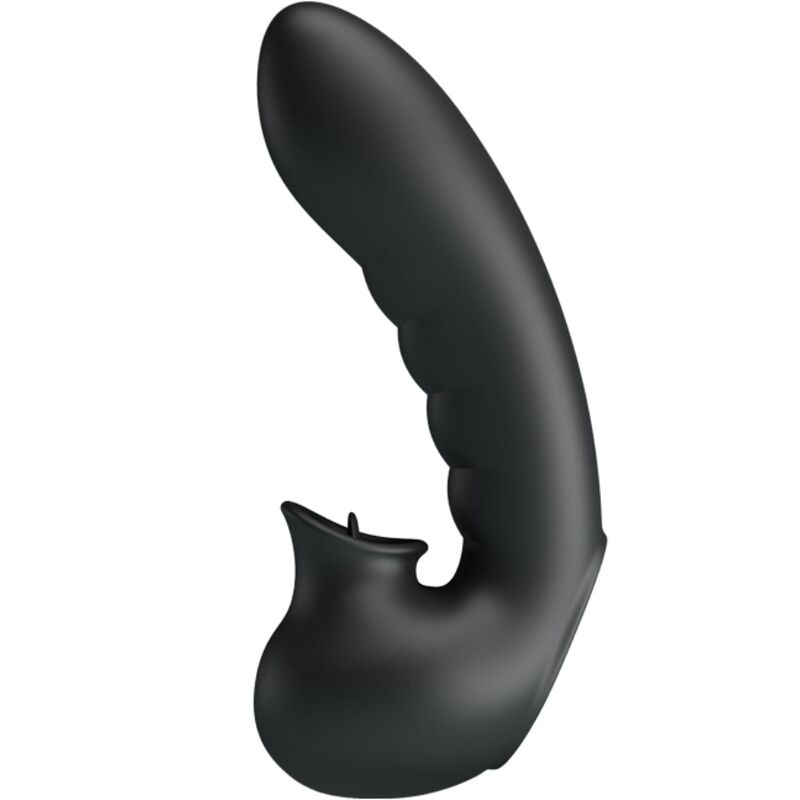 PRETTY LOVE - HOBGOBLIN VIBRATING FINGER SLEEVE 12 VIBRATIONS + CLITORIS STIMULATOR BLACK