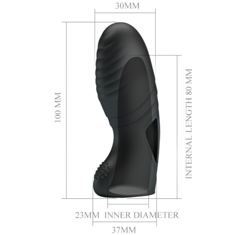 PRETTY LOVE - ALAN BLACK SILICONE FINGER VIBRATOR