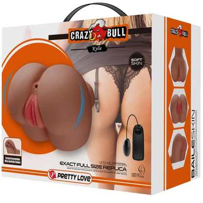 CRAZY BULL - KYLIE REAR VIBRATOR WITH REALISTIC NATURAL VAGINA AND ANUS REMOTE CONTROL
