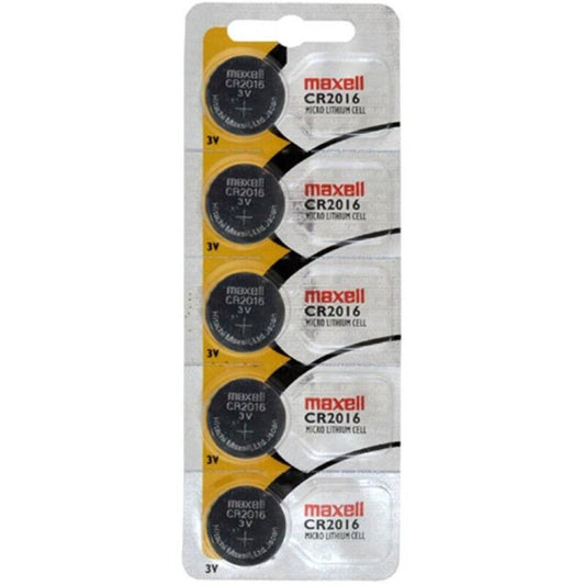 MAXELL - LITHIUM BUTTON BATTERY CR2016 3V BLISTER*5