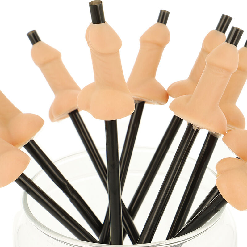 SPICY DEVIL - BAG OF 10 NATURAL PENIS STRAWS