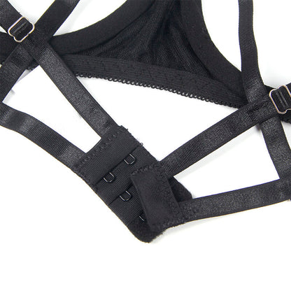 SUBBLIME - 955199 Adjustable Black Bow Bra Set S/M