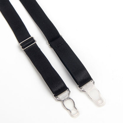 SUBBLIME - 955236 BLACK BONDAGE BRA AND GARTER BELT SET S/M
