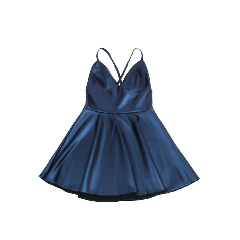 SUBBLIME - 955427 BLUE LEATHER STRAPS DRESS L/XL