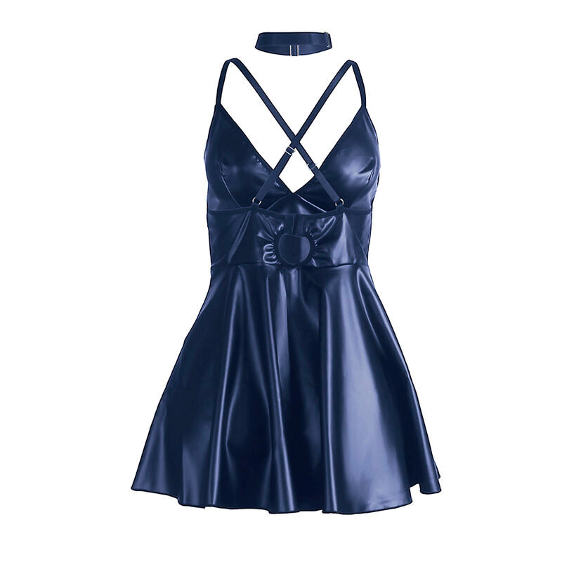 SUBBLIME - 955427 BLUE LEATHER STRAPS DRESS L/XL