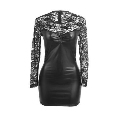 SUBBLIME - 955601 LONG-SLEEVED DRESS WITH BLACK LACE L/XL