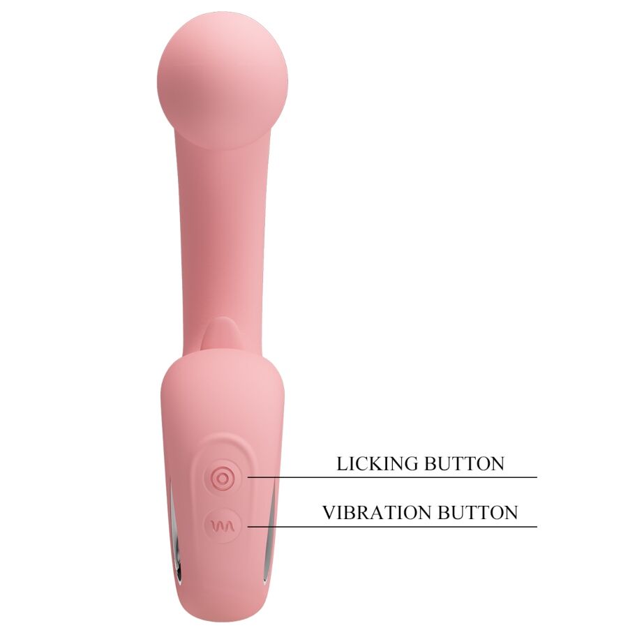 PRETTY LOVE - ERYNNYES VIBRADOR PUNTO G + ESTIMULADOR CLÍTORIS 10 VIBRACIONES ROSA