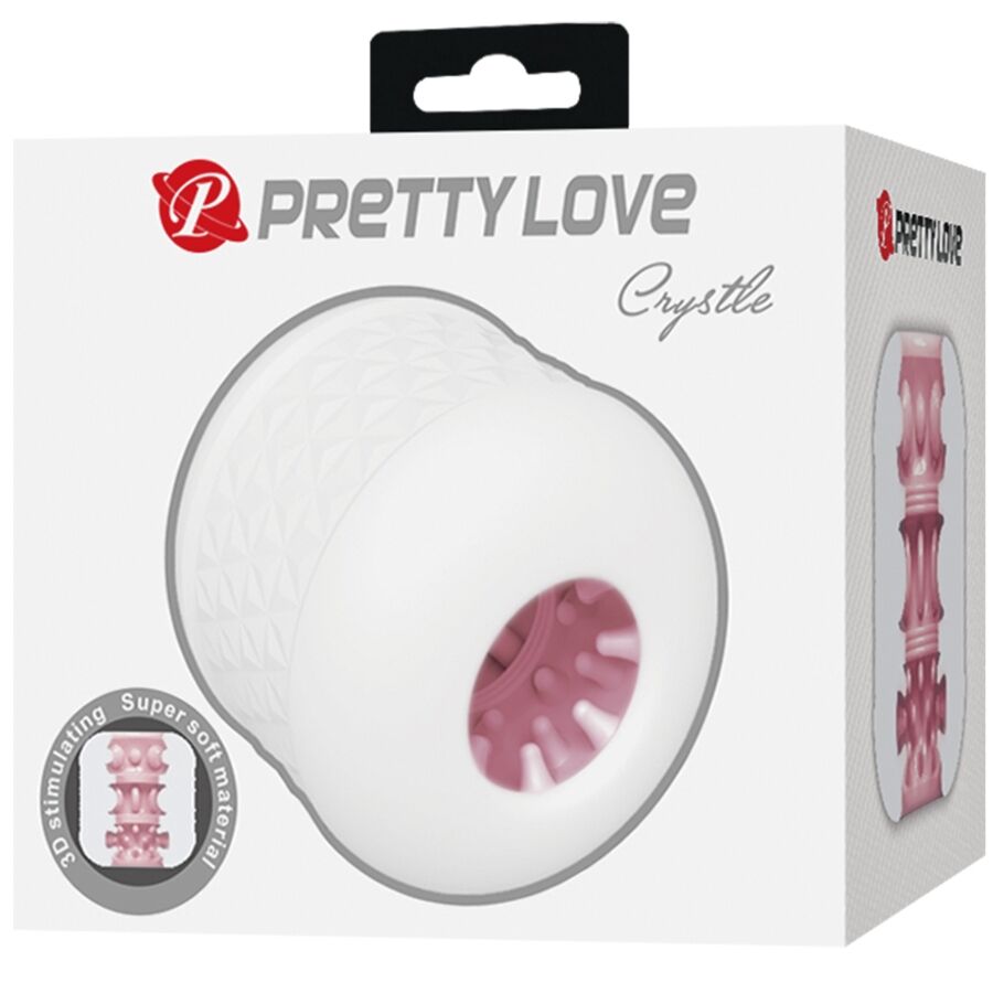 PRETTY LOVE - CRYSTLE MASTURBADOR MASCULINO BLANCO
