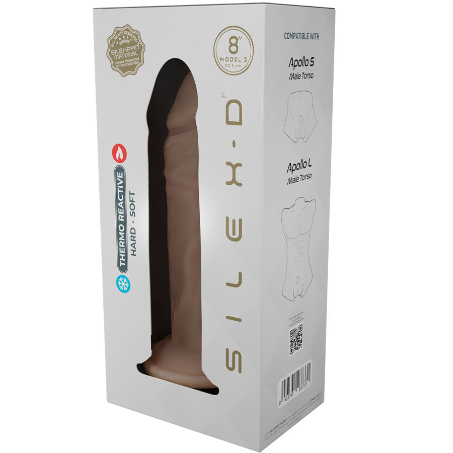 SILEXD - PENE REALÍSTICO MODELO 8 SILICONA LÍQUIDA 20.6 CM